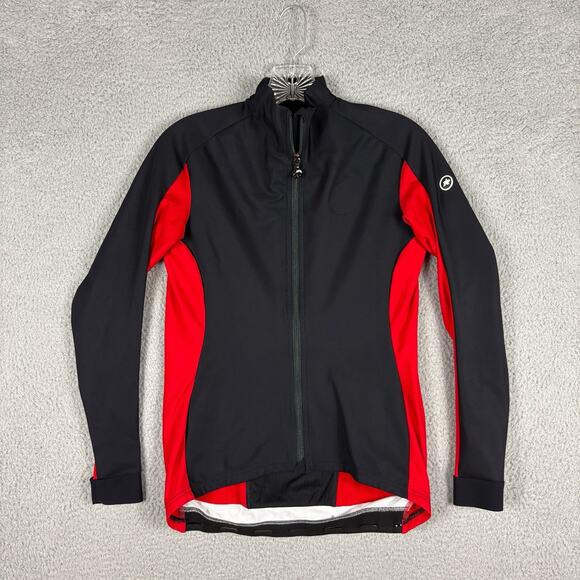 ASSOS Habu Jacket Laalalai Women's Medium Black Red Full Zip Athletic - Picture 1 of 13